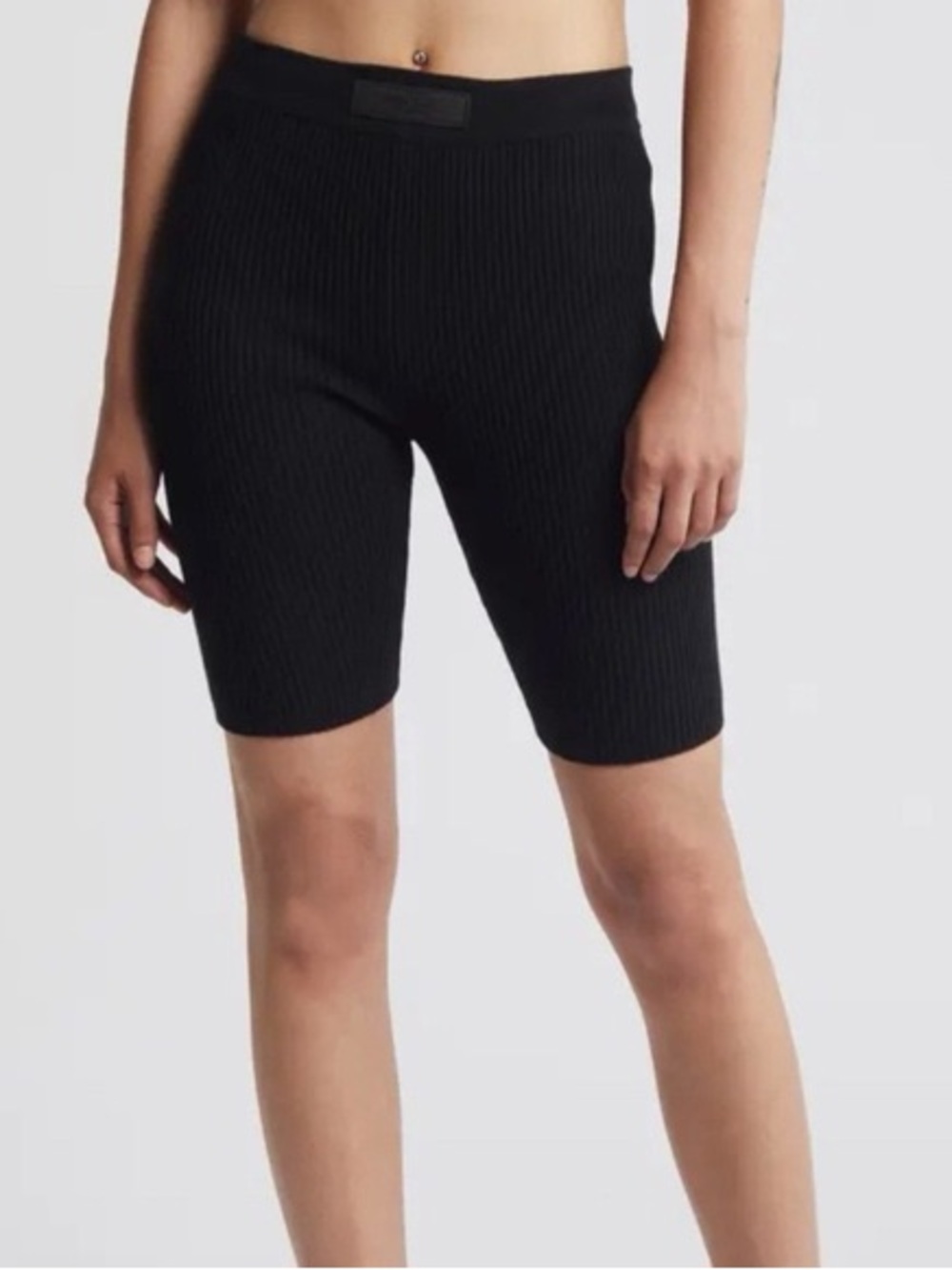 Essentials Fear Of God Ribbed High-Waist Bike Shorts - Black- Medium